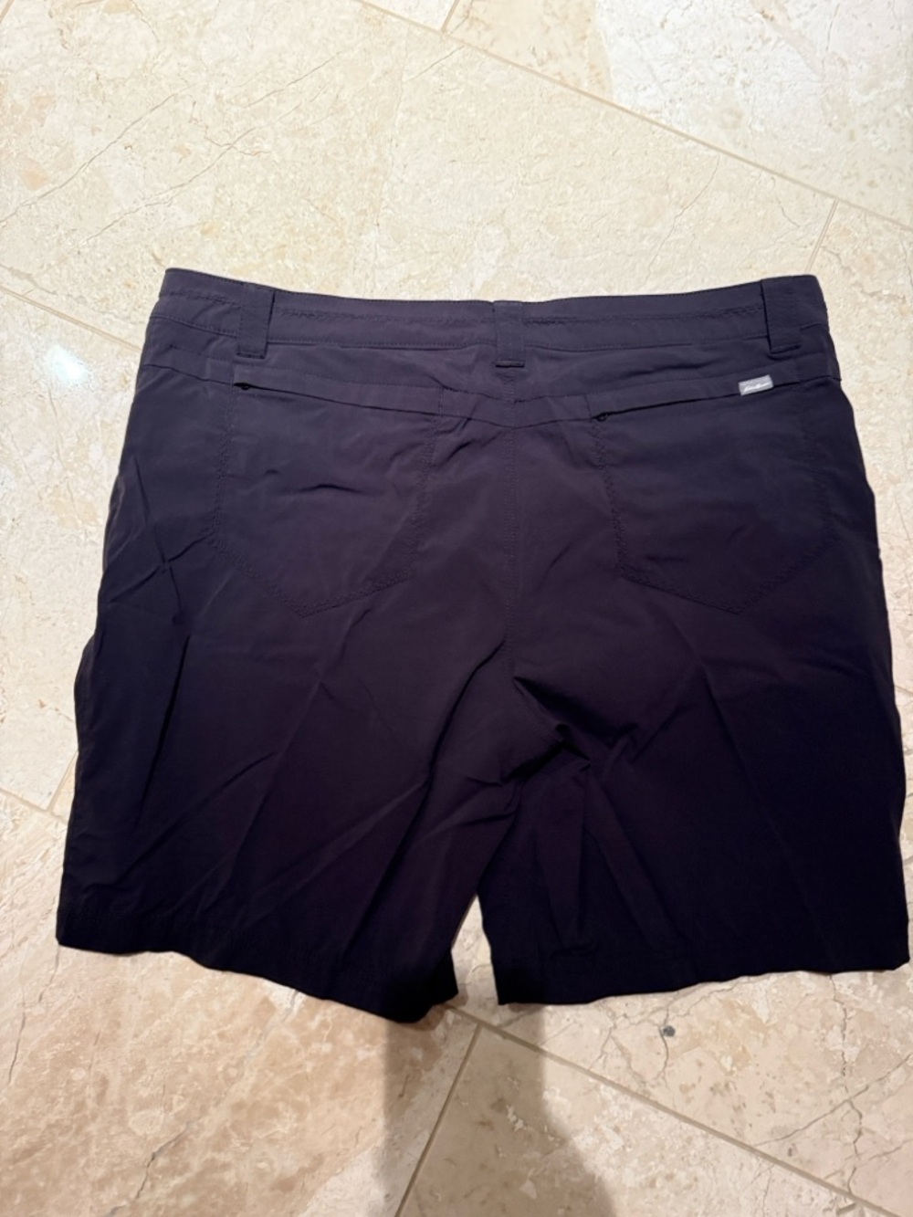 Eddie Bauer Black and Yellow Logo Shorts